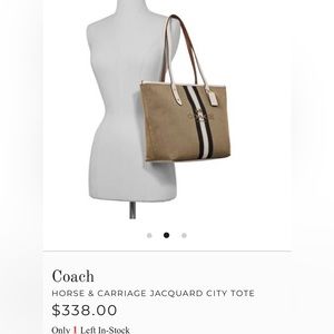 COACH HORSE & CARRIAGE JACQUARD CITY TOTE